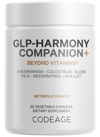Codeage GLP-Harmony Companion+ Supplement - GLP-1 Agonist Support - Lion's Mane, Pea, Colostrum, Shilajit, Akkermansia, Elder, Citrus Bioflavonoids, Broccoli, Resveratrol - Non-GMO - 60 Capsules - pzsku/Z3F87E6554E2ACBFBB90FZ/45/1750345117/f4ab7d75-b91e-437f-aa1f-8fbf015ab91e
