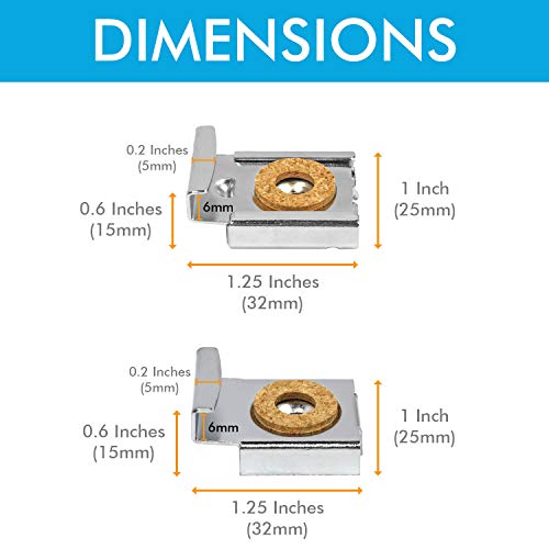 Millennial Essentials 2 Sets (8 Pieces) Spring Loaded Mirror Hanger Clips Set Unframed Mirror Mount Clips with Screws and Rawl Plugs (2 Sets (8pc)) - Image 3