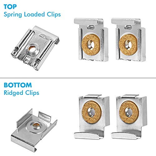 Millennial Essentials 2 Sets (8 Pieces) Spring Loaded Mirror Hanger Clips Set Unframed Mirror Mount Clips with Screws and Rawl Plugs (2 Sets (8pc)) - Image 4