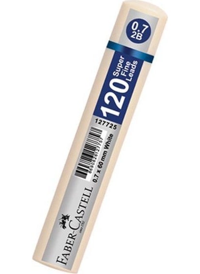 FABER-CASTELL - Min Grip Super Fine Lead 2B 120 Li60 mm 0.7 mm Cream - Image 1