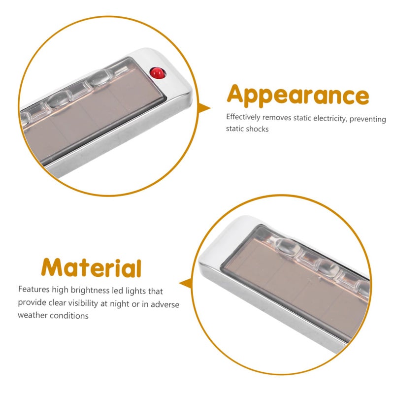 Solar LED Car Door Edge Guard Anti Static Electricity Remover Protective Strip Black - Image 4
