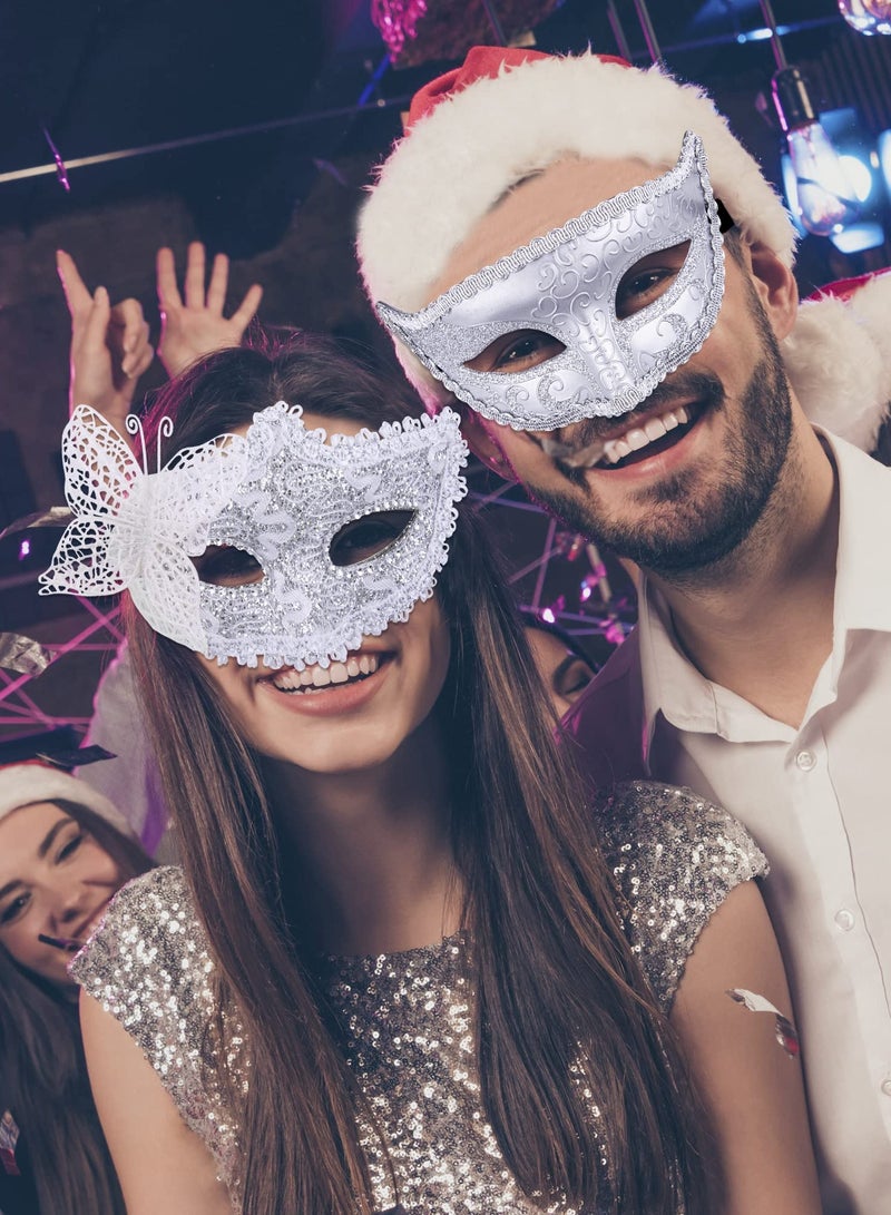 KASTWAVE Masks, Couples Masquerade Masks Venetian Party Halloween Costumes Masks Carnival Masks Cosplay Party Costumes Prom Wedding Party - Image 4