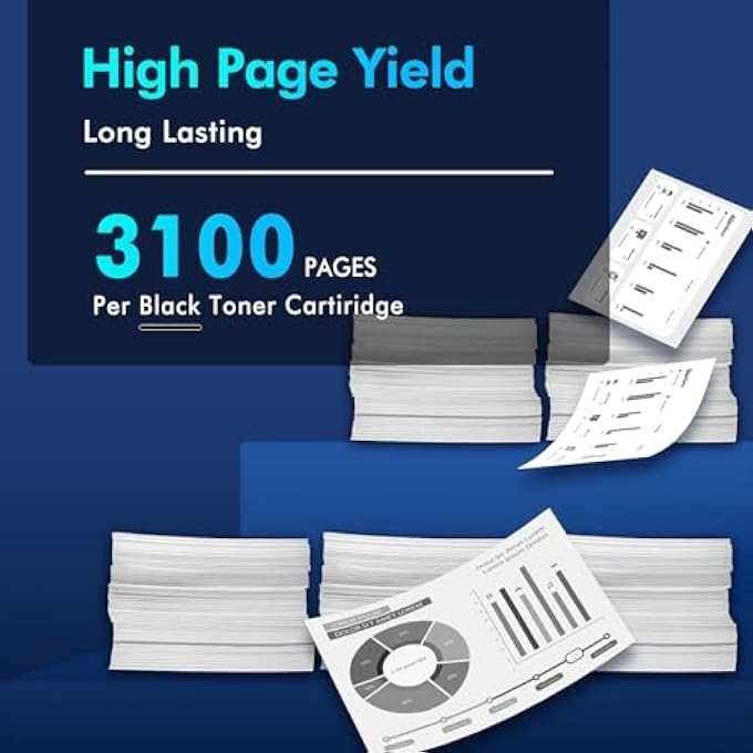 CF226A 26A TONER CARTRIDGE BLACK COMPATIBLE REPLACEMENT FOR HP 26A 26X CF226X WORK WITH LASERJET PRO M402DW M402N M402DN M402D PRO MFP M426FDW M426FDN M426DW M402 M426 PRINTER INK 2 PACK - Image 3
