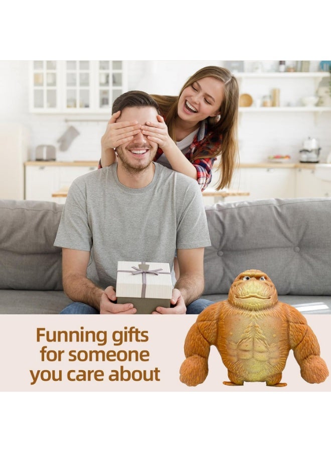 لعبة القرد الإسفنجية - لعبة تخفيف التوتر على شكل غوريلا جامبو قابلة للتمدد - ناعمة، بطيئة الارتفاع، مستوحاة من الحيوانات اللطيفة، هدية مبتكرة للأطفال والكبار - ملحق لعب حسي مضاد للقلق - Image 2