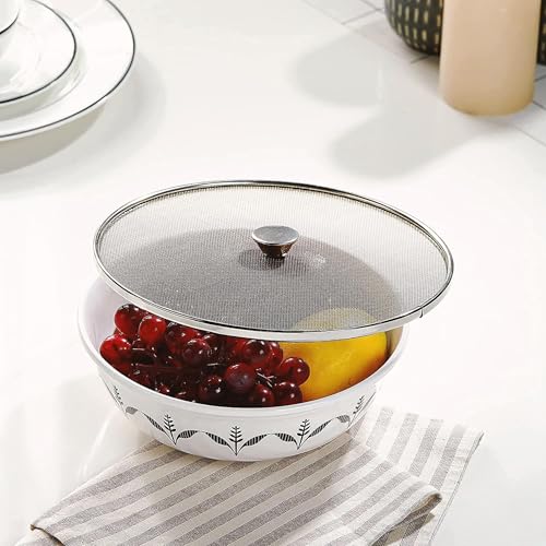faas Steel Net Cover Jali| Set Of 3 (17cm, 20cm, 22cm)| Milk Net Lids/Tope/Chiba | Suitable For Pots/Pan/Kadhai/Bowls | Strong & sturdy Handle | Multipurpose Lid | (7 & 8 & 9 Inches) - Image 5