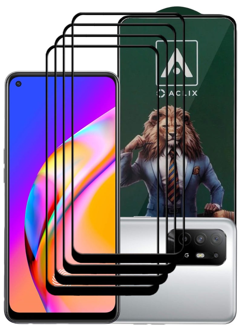 ACLIX 4 Pieces Antistatic ESD Dustproof Premium Quality High Definition Tempered Glass Screen Protector Designed For Oppo F19 Pro+ 5G - Image 1