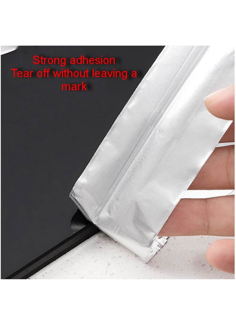 RATSAW - Wide 2 Inch Longth 65 ft Heat Shield Tape Cool Tapes Aluminum Foil Heat Reflective Adhesive Heat Shield Thermal Barrier Foil Tape Self Adhesive Heat Resistant Tape for Hose Kitchen insulation and Auto - Image 1