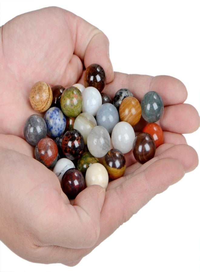 LPBeads مجموعة LPbeads من 20 قطعة، كرات من الأحجار الكريمة الطبيعية المصقولة، مقاس 16 مم، أحجار كريستالية علاجية، مجموعة تزيين معدنية - Image 4