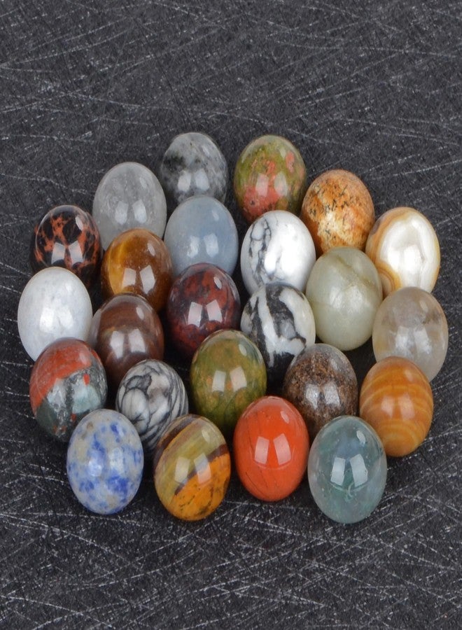 LPBeads مجموعة LPbeads من 20 قطعة، كرات من الأحجار الكريمة الطبيعية المصقولة، مقاس 16 مم، أحجار كريستالية علاجية، مجموعة تزيين معدنية - Image 5
