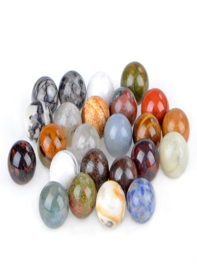 LPBeads مجموعة LPbeads من 20 قطعة، كرات من الأحجار الكريمة الطبيعية المصقولة، مقاس 16 مم، أحجار كريستالية علاجية، مجموعة تزيين معدنية - Image 3