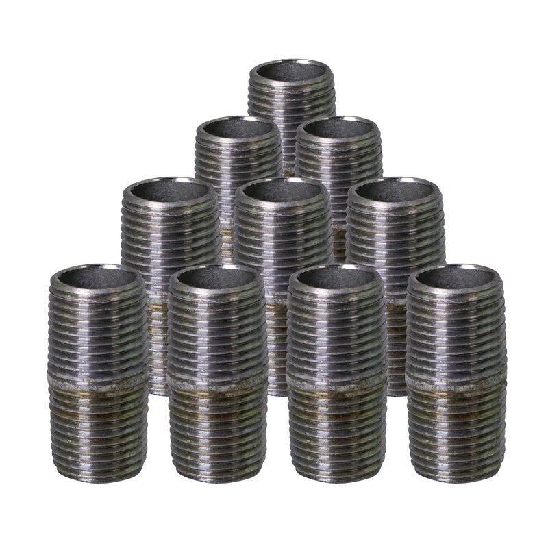 SUPPLYGIANT OQHM140010 Steel Nipple Pipe Galvanized - Image 2