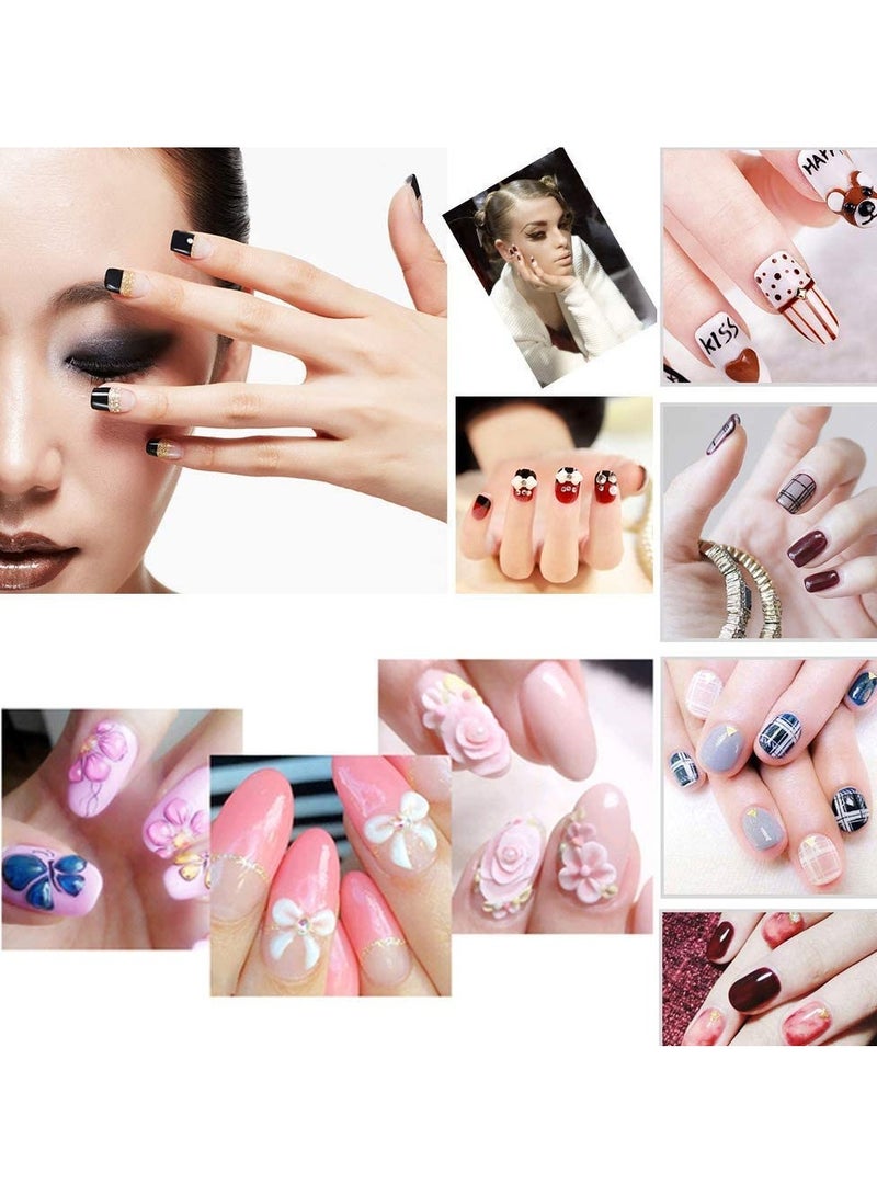 KASTWAVE 2Pcs Nail Art Dappen Dish with 6Pcs Acrylic Nail Brush Set, Acrylic Liquid Powder Styling Tool, Mini Glass Nail Cup with Lid Glass Crystal Bowl Acrylic UV Gel DIY Brush Nail Crystal Cup Set - Image 3