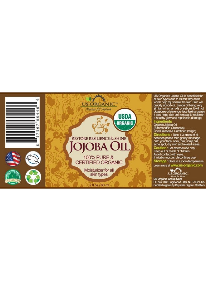 US Organic Jojoba Oil, Usda Certified Organic,100% Pure & Natural, Cold Pressed Virgin, Unrefined, Haxane Free, Sourced From Middle East Directly (Small (2Oz, 56Ml)) - Image 3