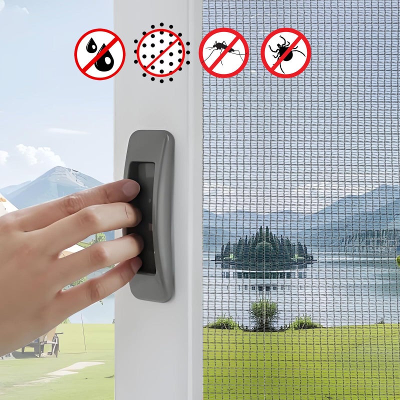 JOOFAN High Density dustproof and Pollen Proof net Screen mesh Used to Replace Screen Windows and Doors (Grey high-Density mesh, 109''X37''(276X95cm)) - Image 4
