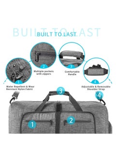 Cool Baby COOLBABY Travel Duffle Bag,115L Foldable Travel Duffel Bag with Shoes Compartment Overnight Bag for Men Women Waterproof Tear Resistant  - Image 2