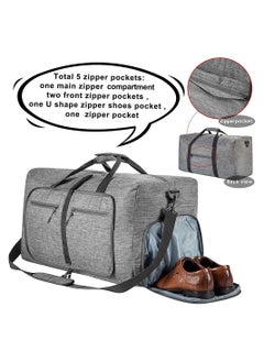 Cool Baby COOLBABY Travel Duffle Bag,115L Foldable Travel Duffel Bag with Shoes Compartment Overnight Bag for Men Women Waterproof Tear Resistant  - Image 4