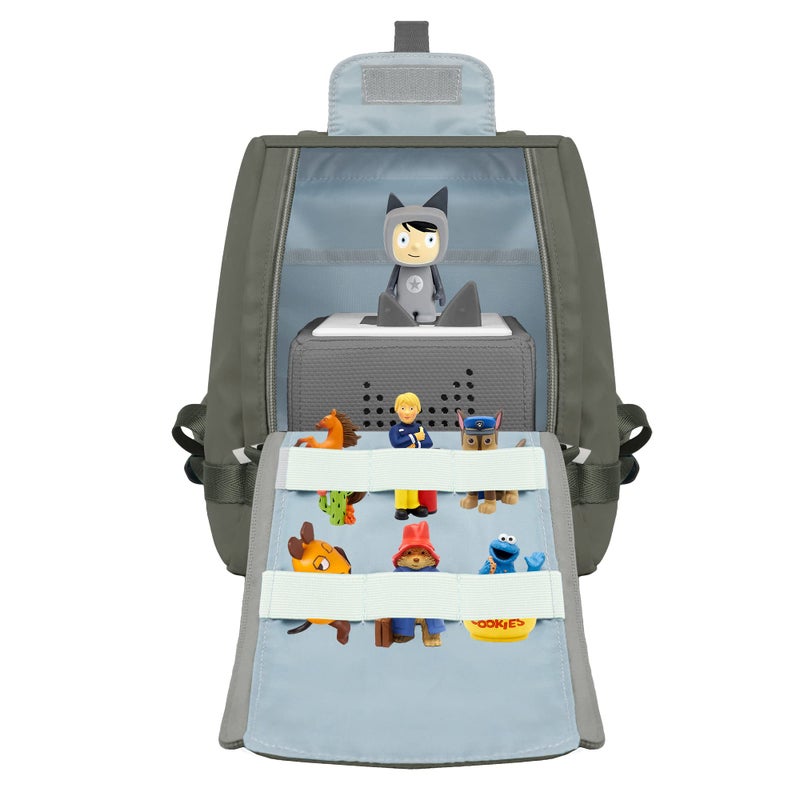 Annmore Annmore Carrying Case for Tonies Figures  Storage Bag for Toniebox Starter Set  Holder Compatible with Yoto Player and Cards  Organizer for Storypod Toke Crafties  Gray  - Image 1
