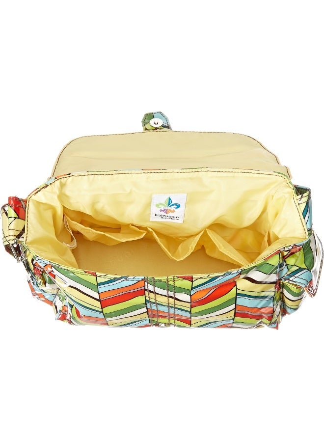 Kalencom Midi Coated Diaper Buckle Bag, Rainforest - Image 5
