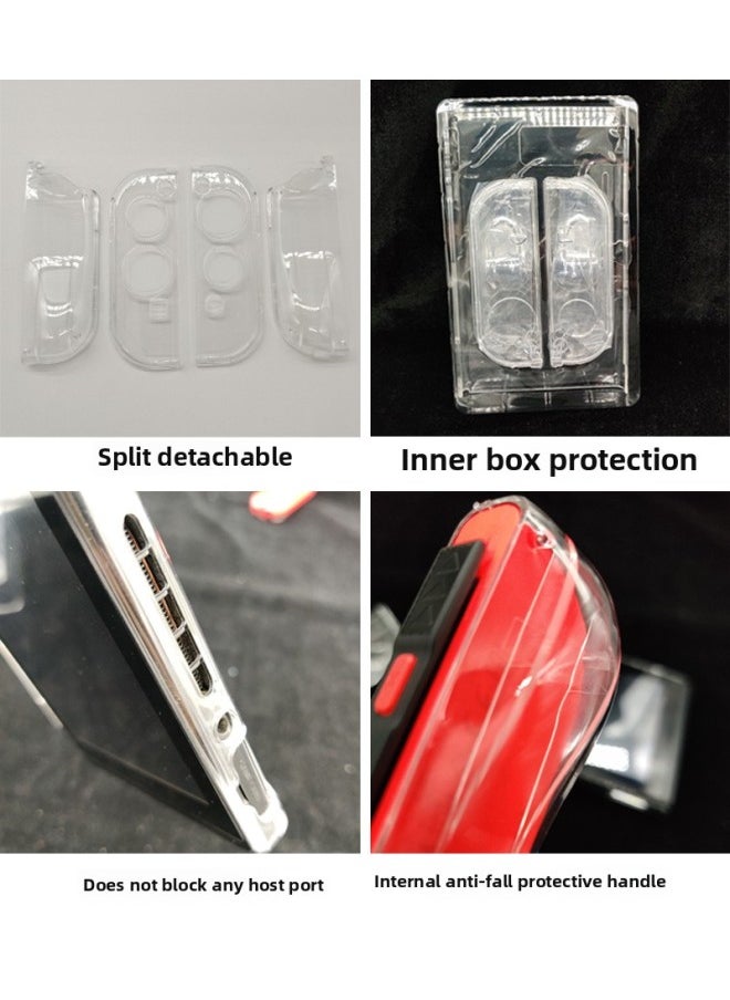 General - Nintendo Switch Crystal Case NS Game Protective Case Nintendo Switch Game Split Protective Case-Product Color:Silicone Soft Sleeve-red And Blue-Model:yh02 - Image 1
