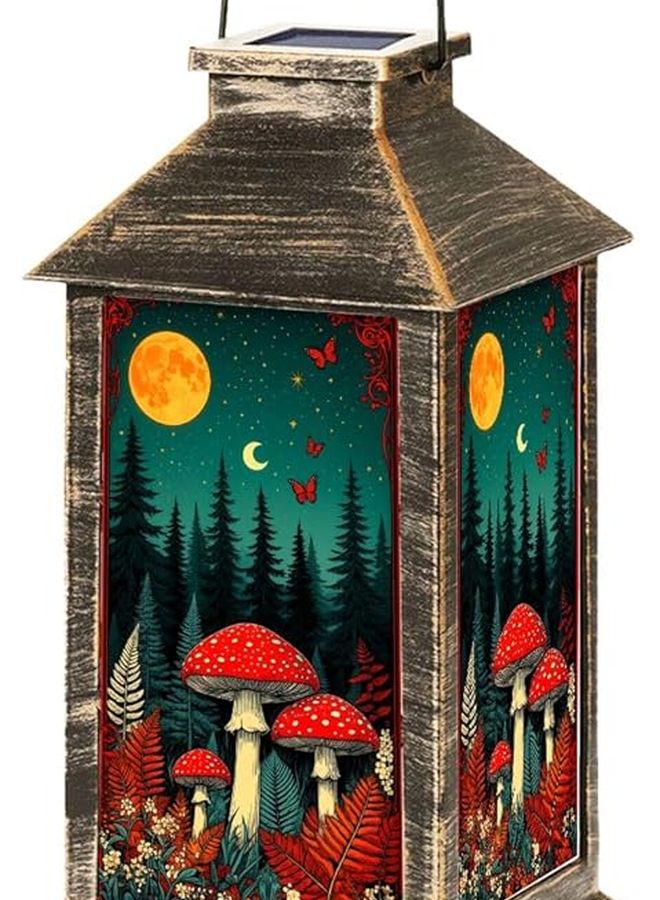 لون 4 كوخ كور فانوس شمسي ضوء معلق في الهواء الطلق مقاوم للماء لتزيين الحديقة والفناء والفناء الخلفي - Image 2