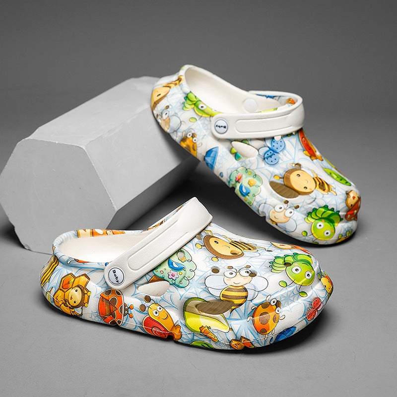 Cartoon Sandals Non-Slip Outer Wear Small, Medium And Large Kidsren'S Clogs 2025 Baotou Internet Celebrity Baby Shoes - Image 1