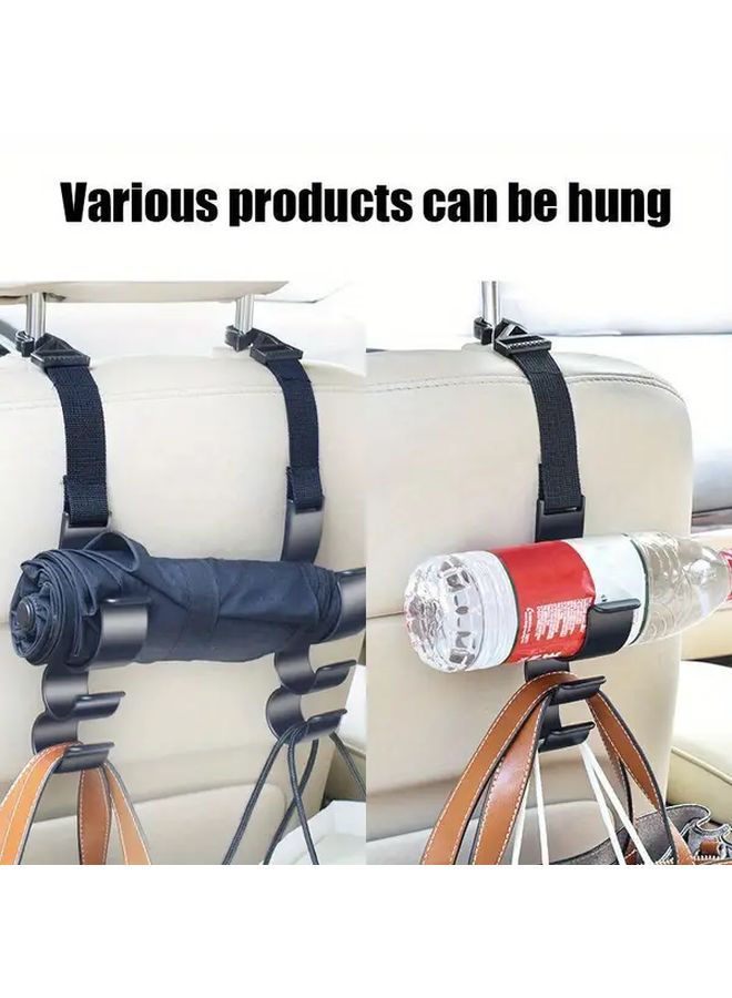 Black Car Back Seat Organizer With Umbrella Holder And Cup Phone Pocket - Image 2