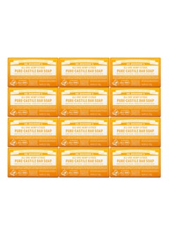 Dr. Bronner's Dr Bronners  PureCastile Bar Soap  Citrus Made wOrganic Oils For Face Body  Hair Gentle  Moisturizing Smooth Lather Biodegradable Vegan CrueltyFree NonGMO 5oz 12Pack 