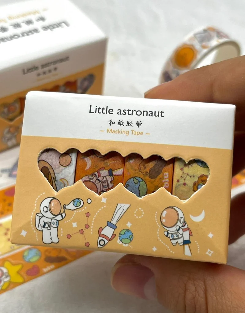 كاغيت جيمي دوكان Paper Ship Shop Little Astronaut Orange 4-Piece Washi Tape Set / Washi Tape / Bullet Journal / Scrapbook
