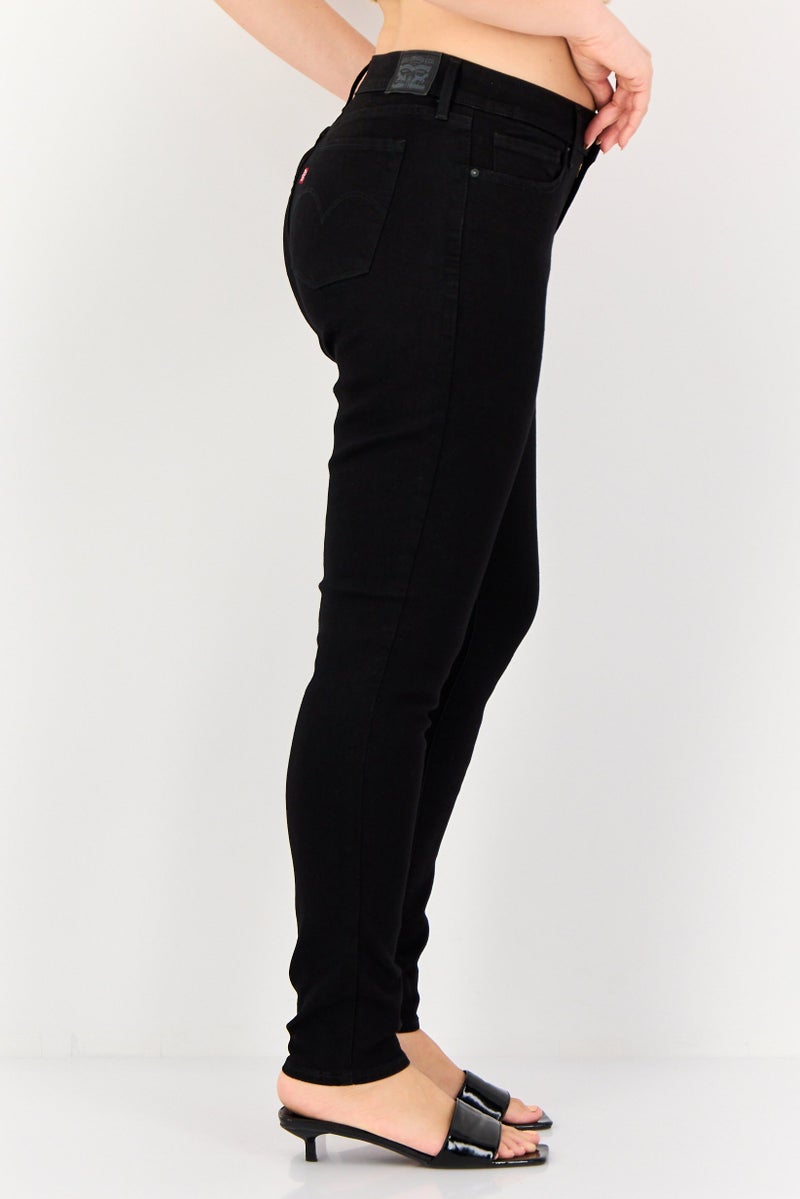 Levi's Women Slim Fit Solid Stretchable Denim, Black - Image 2