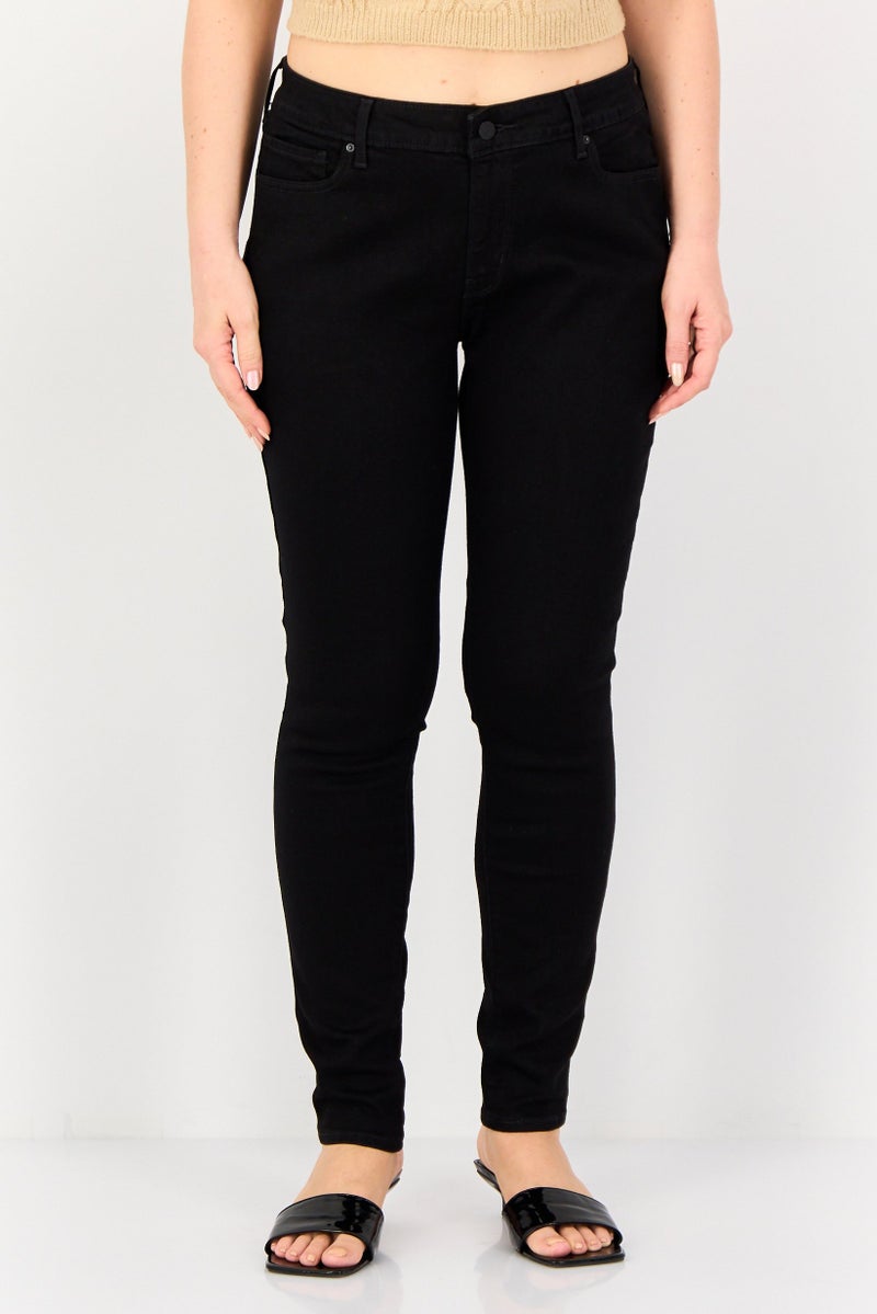 Levi's Women Slim Fit Solid Stretchable Denim, Black - Image 1