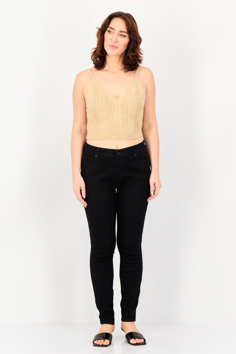 Levi's Women Slim Fit Solid Stretchable Denim, Black - Image 4