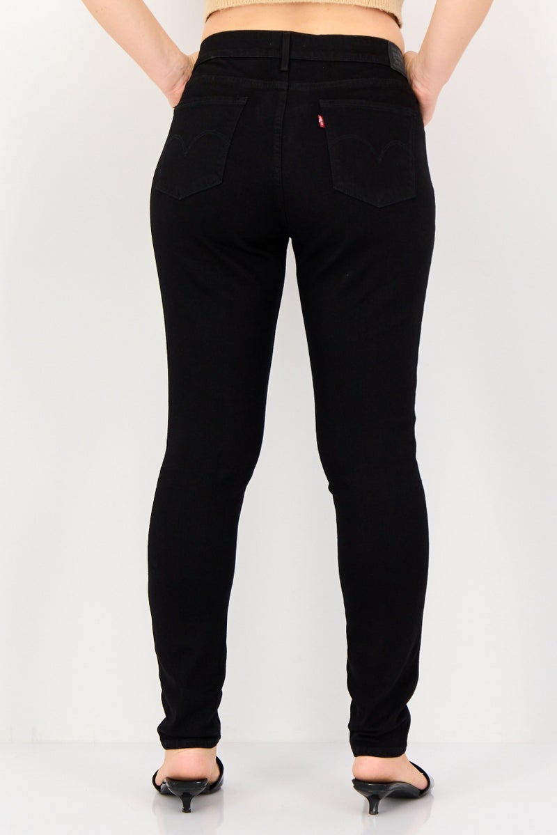 Levi's Women Slim Fit Solid Stretchable Denim, Black - Image 3
