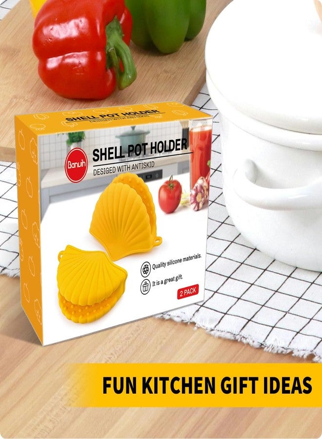 Banvih Silicone Shell Pot Holders - Valentines Day Gifts for Her,Cute Kitchen Gadgets Birthday Gifts for Women - Image 3