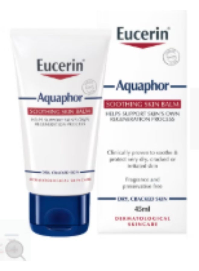Eucerin Aquaphor Soothing Body Skin Balm With Glycerin And Panthenol, Daily Moisture Fragrance-Free White 45ml - Image 1