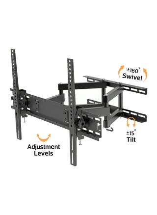 Wall-mounted full-motion screen holder for 32 to 70 inches