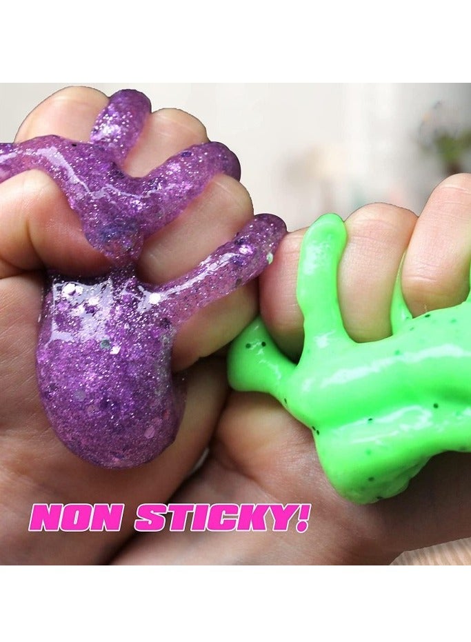 Gigglejoy Slime Making Kit For Girls Boys Diy Toys Gifts For Kids Fluffy Cloud Foam Squish Glitter Slime Making Kits With Unicorn Charms Slime Kits For Girls And Boys - Image 3