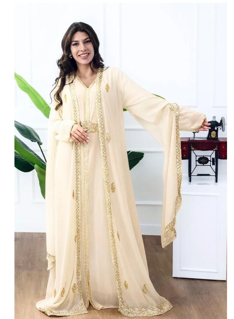 AL BENT AL SHARQIEH embroidered kaftan dress jalabia