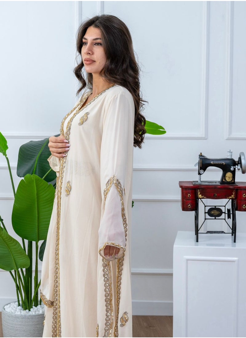 AL BENT AL SHARQIEH women kaftan , arabian dress , jalabiya  - Image 1