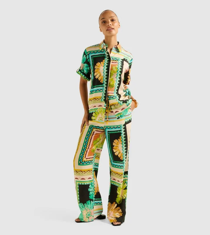 forever new  JUNO Patterned Short Sleeves Shirt for Women | Best Price UAE