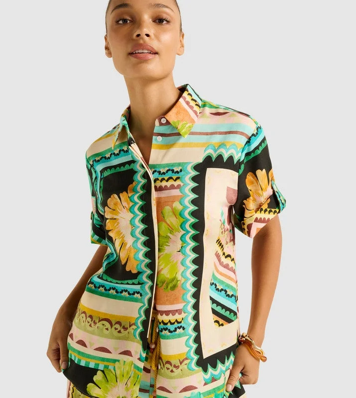 JUNO Patterned Short Sleeves Shirt