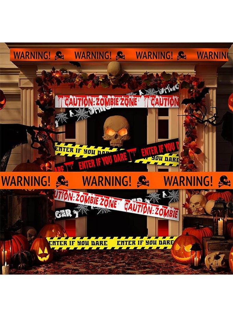 Yoawllty Halloween Decorations, 5PCS Halloween Caution Tape Decoration, 16.4 ft Warning Tape Bundle, Decoration for Halloween Party - Image 2