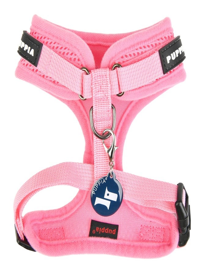 Puppia Soft Superior Dog Harness Air Mesh Over-The-Head All Season No Pull No Choke Walking Training Adjustable Neck & Chest for Small & Medium Dog- Pink - M - Image 2