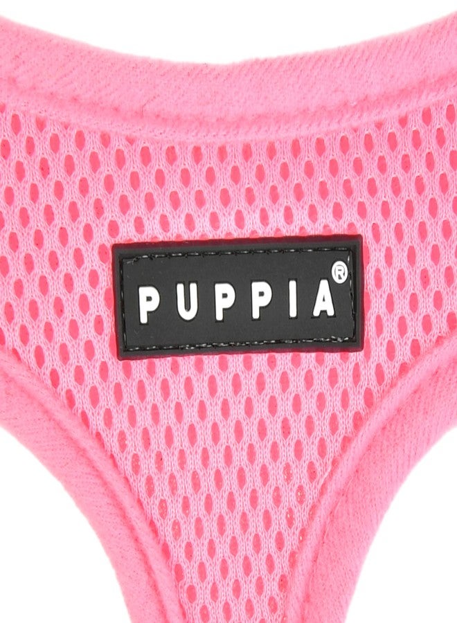 Puppia Soft Superior Dog Harness Air Mesh Over-The-Head All Season No Pull No Choke Walking Training Adjustable Neck & Chest for Small & Medium Dog- Pink - M - Image 3