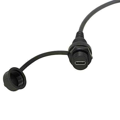 CERRXIAN 30cm USB Type C 2.0 Car Mount Dash Flush Waterproof Extension Cable for Car, Boat, Motorcycle, Truck Dashboard (USB-C) - Image 4