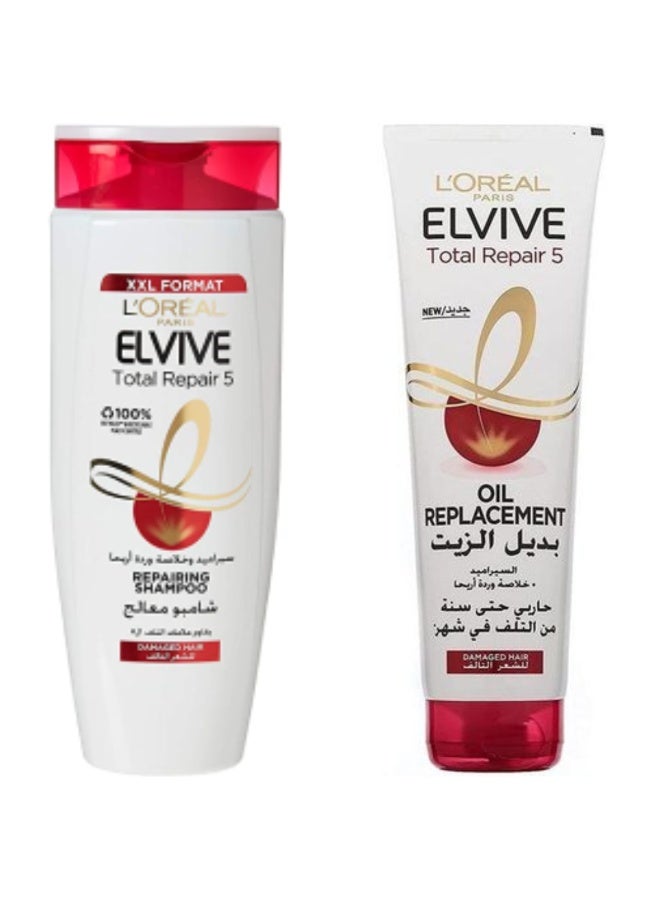 الفيف هير كير شامبو الفيف توتال ريبير 5 ، 400 مل + بديل الزيت الفيف توتال ريبير 5 ، 300 مل - Image 1