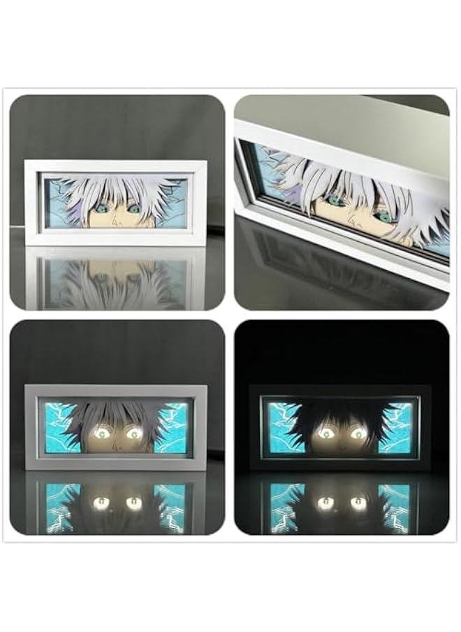 Generic - JJK Paper Cut Light Box Anime Lamp Fushiguro Megumi Paper Carving Lamp 3D Shaodw Box Frame Led Night Lamp 16-Color Changing Night Light for Bedroom Decoration - Image 1
