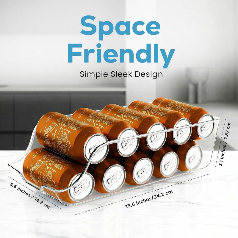 Utopia Kitchen Can Organizer for Pantry - Soda Can Organizer for Refrigerator - Can Storage Organizer Pantry, Fridge & Freezer Organization - Holds Food & Soup Can (Pack of 2, Clear) - Image 3