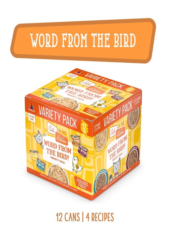 Weruva Cats in The Kitchen, Word from The Bird! Variety Pack, 3.2oz Can (Pack of 12) - Image 2