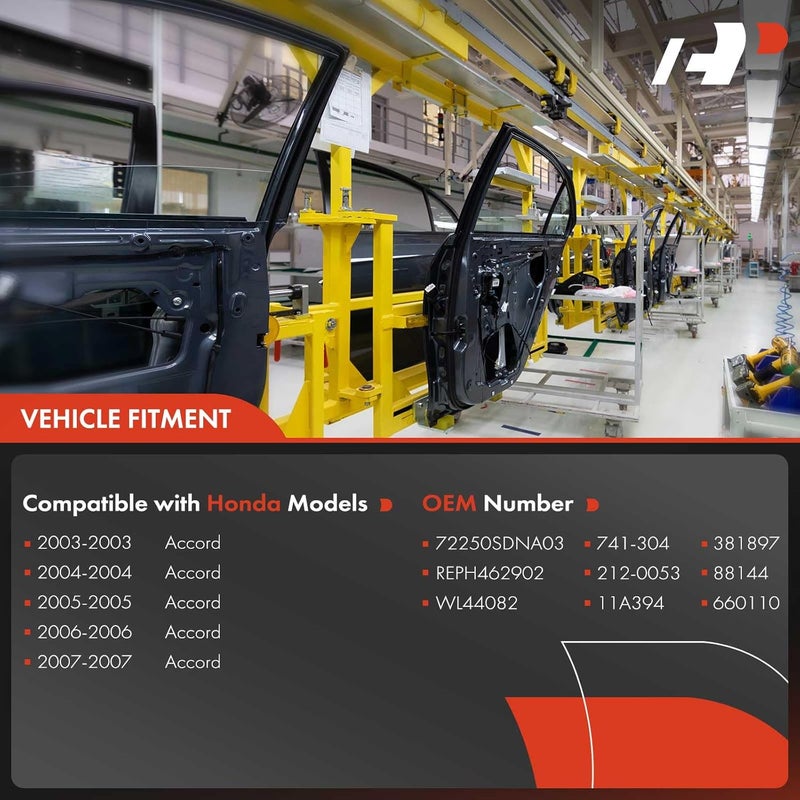 A-Premium Power Electric Window Regulator with Motor for Honda Accord 2003-2007 (Coupe Only) Front Driver Side - Image 3