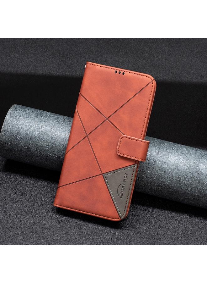 S-TOP Case For Honor 200 Smart / X7C Magnetic Buckle Rhombus Texture Leather Phone Case - Image 2